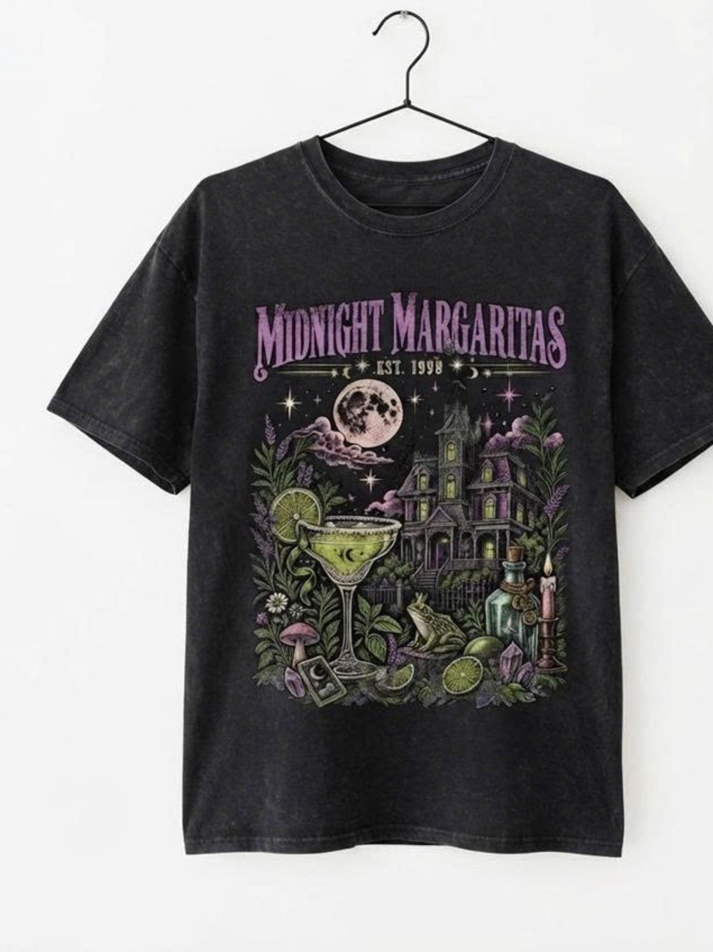 Midnight Margaritas Graphic Tee - Black